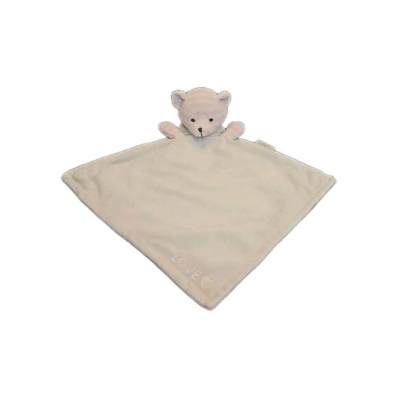 Bella Tunno Poetic Plush Striped Pink Bear Love Heart Security Blanket/Lovey HTF - Picture 1 of 8